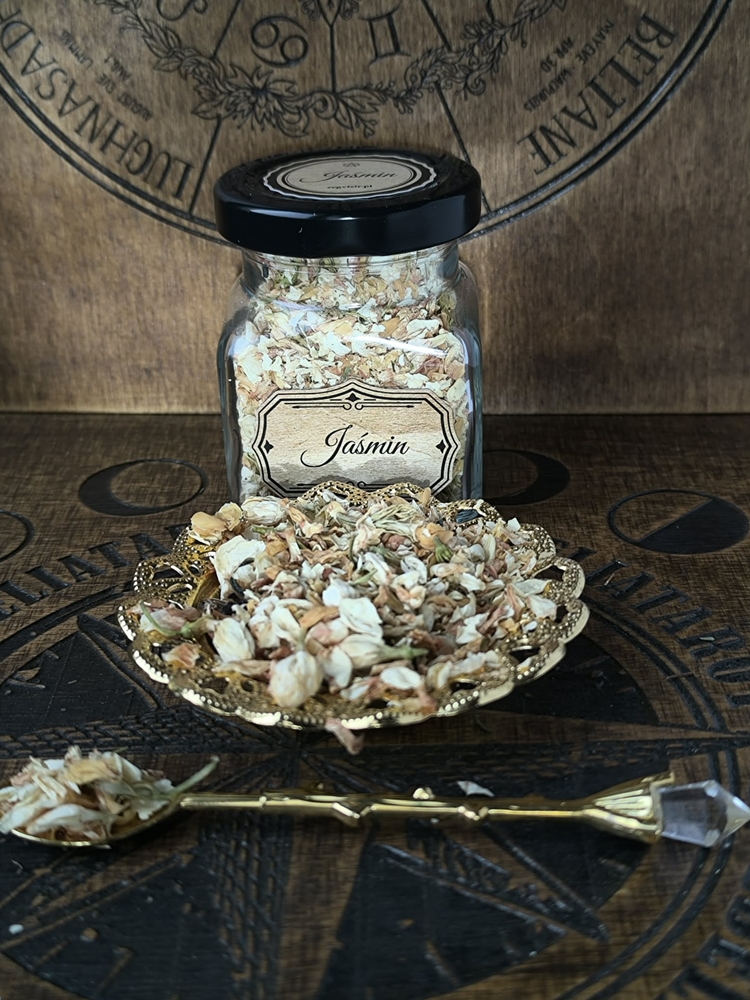 Kadzidło JAŚMIN – miłość, namiętność, zmysłowość, przyciąganie – słoik 120 ml