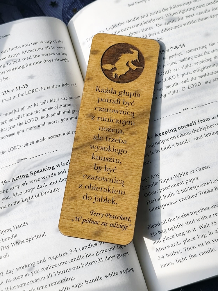 Zakładka do książki personalizowana WIEDŹMA brąz - obrazek 2