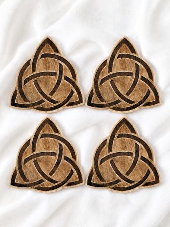 Podkładka podkładki Triquetra grawerowana 4 sztuki
