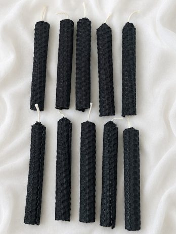 Czarna świeca woskowa – ochrona, odcięcie, usuwanie blokad – 10 cm – 10 sztuk