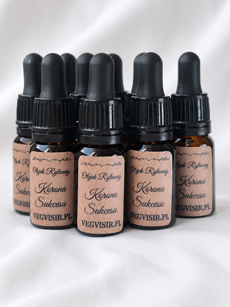 Olejek Rytualny KORONA SUKCESU 10 ml, z pipetą, zaklęty - sukces, szczęście, powodzenie Słońce Niedziela - obrazek 2