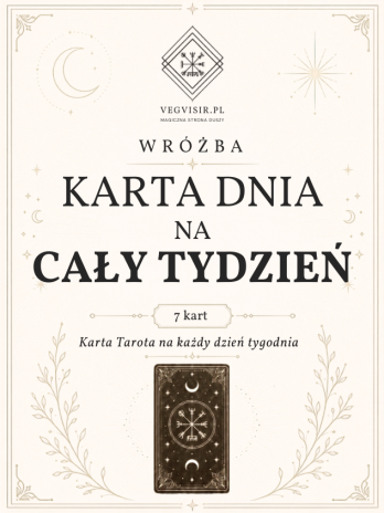 Wróżba rozkład KARTA DNIA na 7 dni tygodnia na e-mail