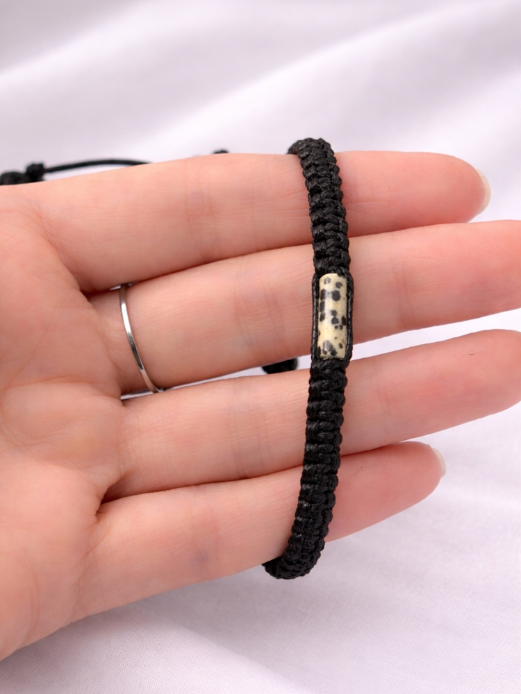 Twoja Wiedźmowa Bransoletka - Jaspis dalmatyński MĘSKA damska ENERGIA, sukces, odwaga - obrazek 3